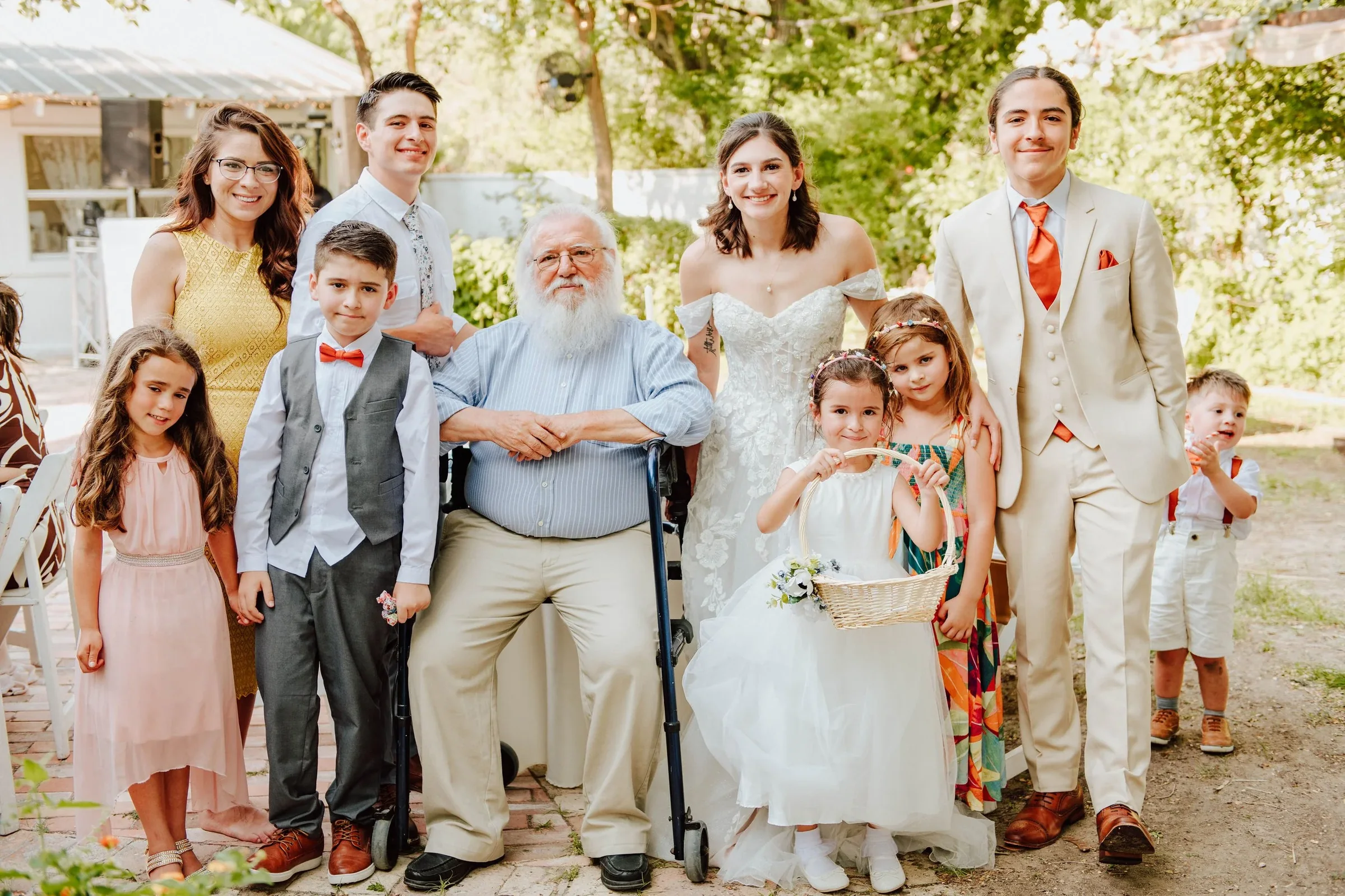Sidney and Omar with their wedding party