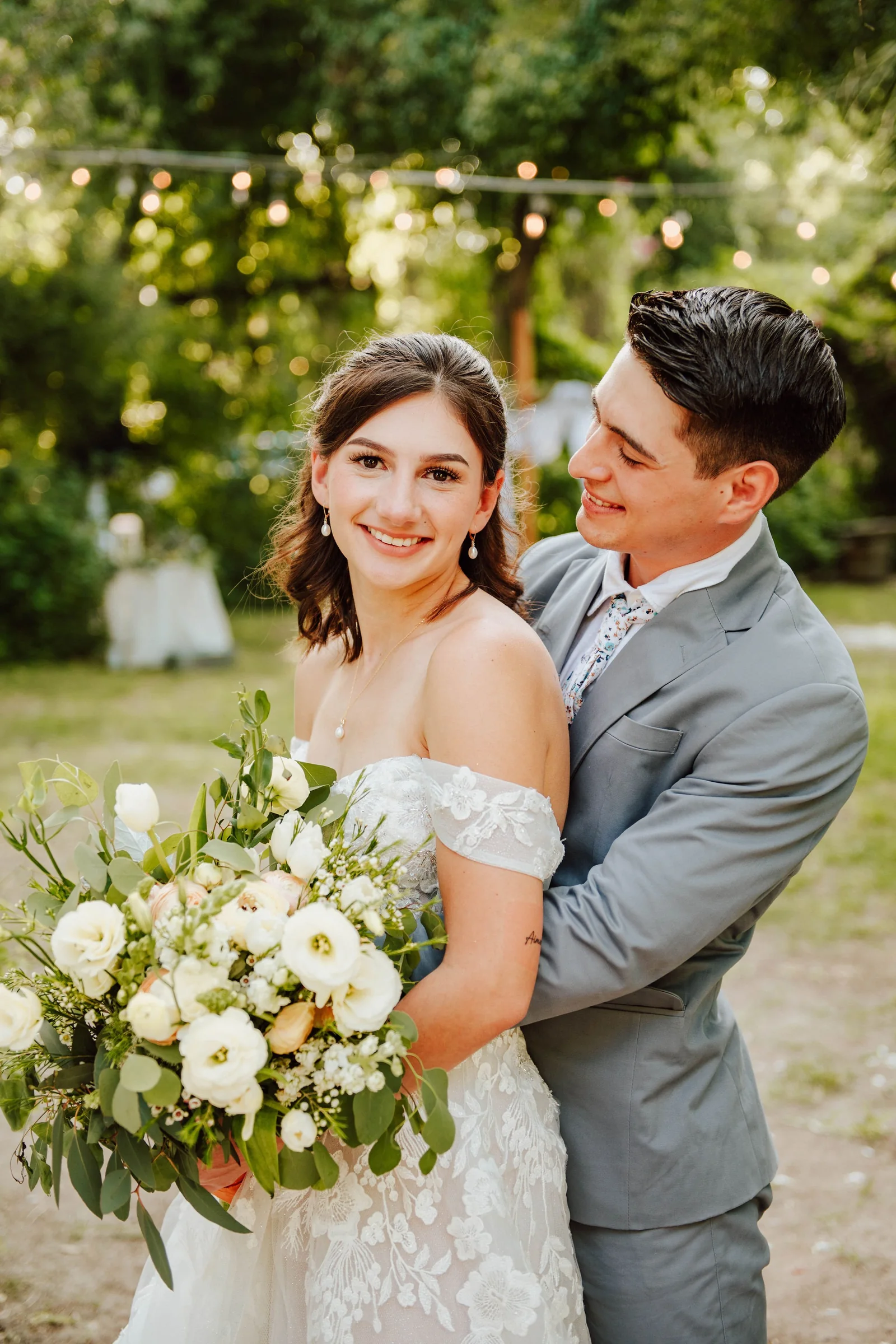 Sidney and Omar garden portrait after the ceremony