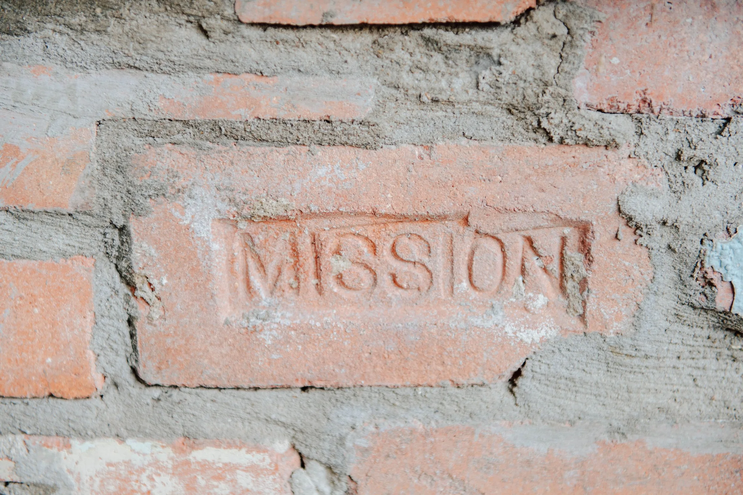 Mission brick detail from Sidney and Omar wedding venue